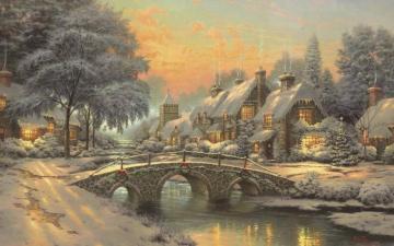 Classic Christmas Painting Macbook Air Wallpaper