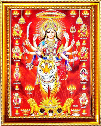 Amazon Suninow God Nav Durga Maa Photo Frame Religious Framed