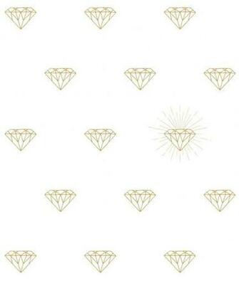 Gold Diamonds Wallpaper Minimal White Milton King