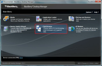 Syncing To A Blackberry Classic With Desktop Manager