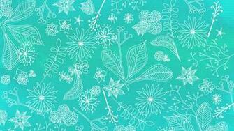 Teal Floral Background