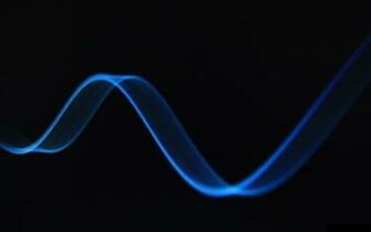 Blue Abstract Lines Black Wallpaper