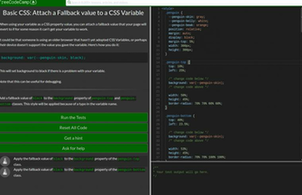 Basic Css Attach A Fallback Value To Variable No Typo In