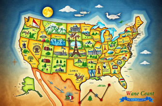 Usa Map HD Wallpaper