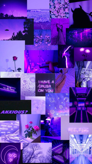 Light Purple Aesthetic Wallpaper Collage