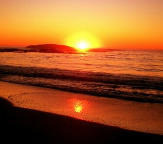 Beach Sunset Background Image Wallpaper Or