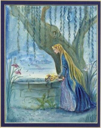 Tudor Tasha Illus Original Art Frog Prince