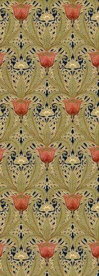Tulip Garden Historic Wallpaper Victorian Arts Victorial Crafts