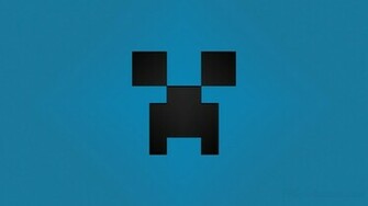 Minecraft Creeper Desktop Wallpaper Blue