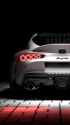 Wallpaper Toyota Supra Sportscar White Rear