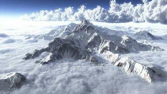 Clouds Mountains HD Desktop Background
