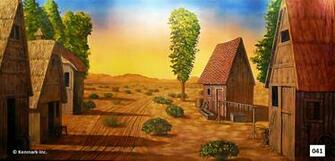 041d Village Street Scene Theatrical Backdrop Rentals By Kenmark