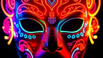 Neon Mask Wallpaper