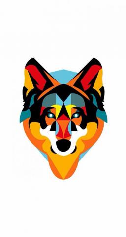 Geometric Wolf iPhone Wallpaper