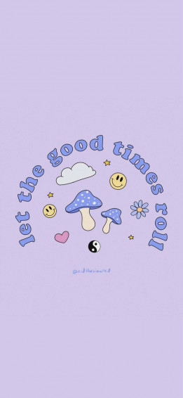 Let The Good Times Roll Purple Pastel iPhone Kawaii Art