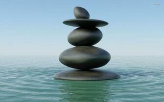 Zen Stones In Water Wallpaper Digital Art