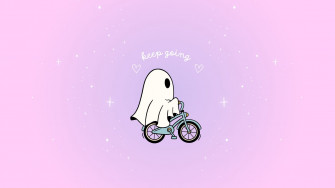 Cute Minimalist Ghost Wallpaper