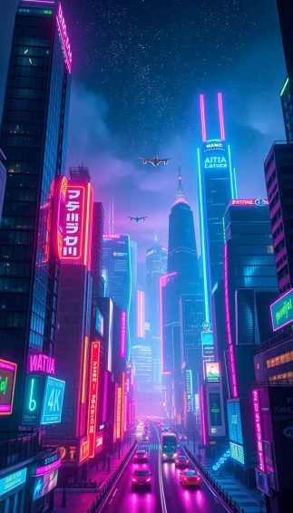 Neon 4k Phone Wallpaper