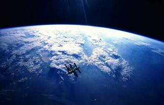 Mir In Orbit High Above The Earth Wallpaper