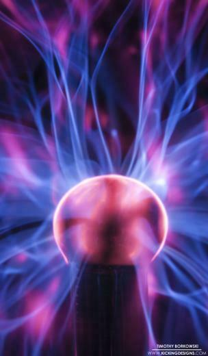 Plasma Ball Wallpaper Kicking Designs