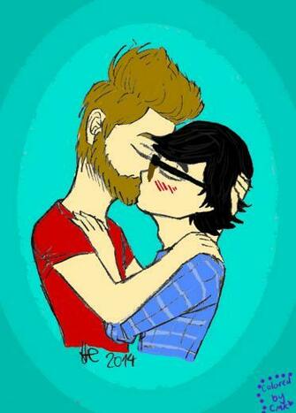 Rhett And Link Kiss Drawn By Stellapollet Iamamythicalbeast On
