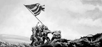 Iwo Jima Flag Raising Wallpaper