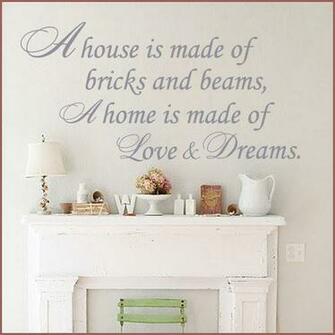 Home Is Made Of Love And Dreams Word Family Art Wall Sticker Decals
