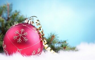Christmas Wallpaper Pink Ball Jpg
