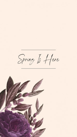 Spring Lockscreen Purple Floral Aesthetic The Cozy Urbanite In