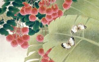 Wallpaper Art Flowers And Birds