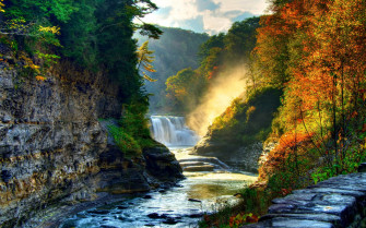Waterfall Background Wallpaper