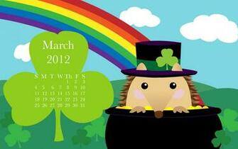 Claire Lordon Design March Desktop Wallpaper With Calendar