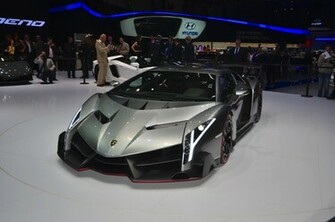 Gray Lamborghini Veneno Car Wallpaper HD