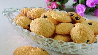 Wallpaper Biscuits Bowl Raisins HD