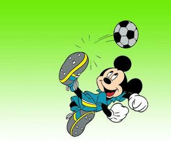 Disney Animal Mickey Mouse Playing Football Wallpaper