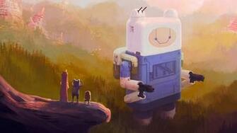 Finn Jake Princess Bubblegum Adventure Time Cartoon Mecha Robot HD
