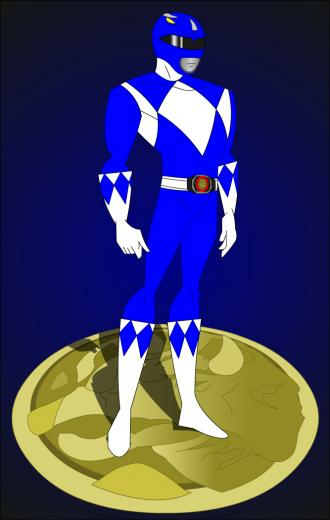 Blue Power Ranger Wallpaper Mmpr Bt By
