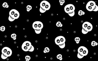 Skull And Star Pattern Wallpaper Vector