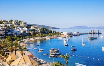 Wallpaper Sea Beach Palm Trees Home Yachts Turkey Bodrum
