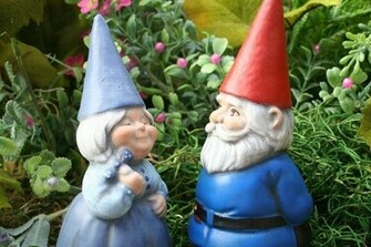 Concrete Art Garden Gnome Couple From Phenomegnome On