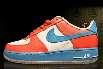 Wallpaper Nike Air Force Blue Red Style