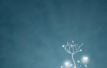 Wallpaper Winter Rays Snow Trees Simple Love Line Easy