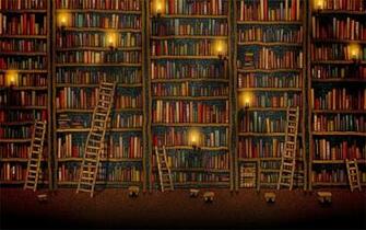 Library Books Wallpaper Old