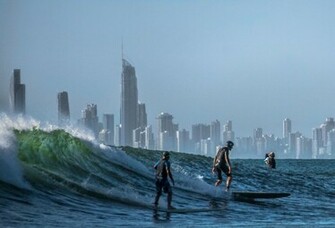 Summer Surfing Scenes Background