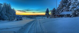 Wallpaper Tornedalen Norrland Sweden Winter Desktop
