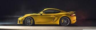 Yellow Porsche Cayman Gt4 Sports Car 4k HD Desktop