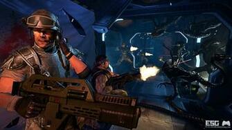 Video Game Aliens Colonial Marines Wallpaper