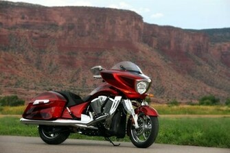 Victory Cory Ness Cross Country Red Motorcyle HD Wallpaper