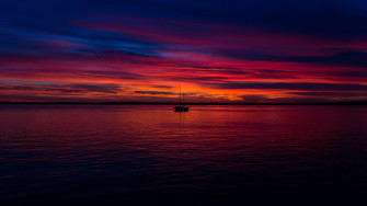 Dark Sunset Ocean 4k HD Wallpaper Image Photos And Picture
