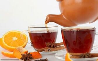 Wallpaper Tea Cup Orange Peel Desktop In